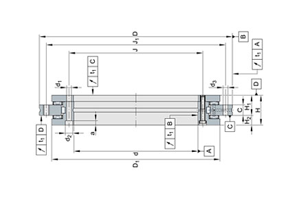 YRT精密轉(zhuǎn)臺(tái)軸承尺寸圖